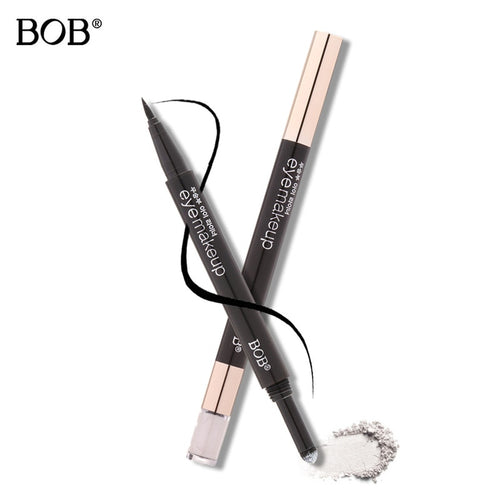 BOB 2 in 1 Waterproof Eye Shadow Powder Eye Liner Pen Shimmer Eye Shadow & Liner Combination Long Lasting Eyes Makeup Cosmetic