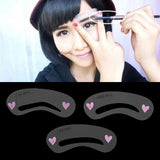 3 Styles Brow Shaping Guide Template Eyebrow Drawing Card Make-Up Stencil Top Quality