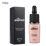 Popfeel fashion perfect Sunscreen Covers Concealer LongLasting SPF15 Sun Block Face Whitening Dark Skin Makeup Liquid Foundation