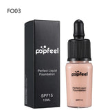 Popfeel fashion perfect Sunscreen Covers Concealer LongLasting SPF15 Sun Block Face Whitening Dark Skin Makeup Liquid Foundation