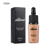 Popfeel fashion perfect Sunscreen Covers Concealer LongLasting SPF15 Sun Block Face Whitening Dark Skin Makeup Liquid Foundation