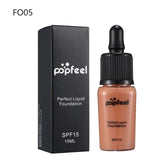 Popfeel fashion perfect Sunscreen Covers Concealer LongLasting SPF15 Sun Block Face Whitening Dark Skin Makeup Liquid Foundation