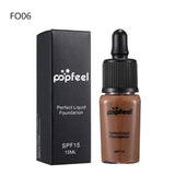 Popfeel fashion perfect Sunscreen Covers Concealer LongLasting SPF15 Sun Block Face Whitening Dark Skin Makeup Liquid Foundation