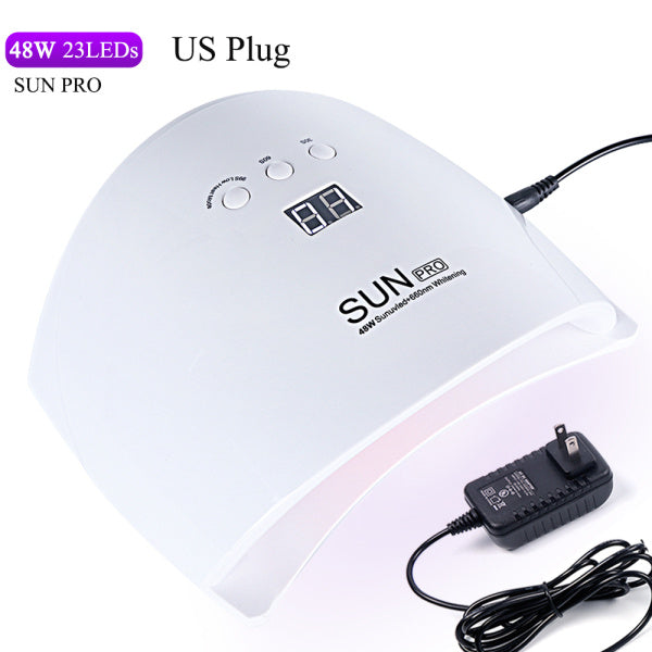 SUN PRO UV Lamp 48W Nail Dryer Machine 23 LEDs Red Light LCD Display Lamp Curing Gel Polish Manicure Auto Sensor Tool CHSUNPRO