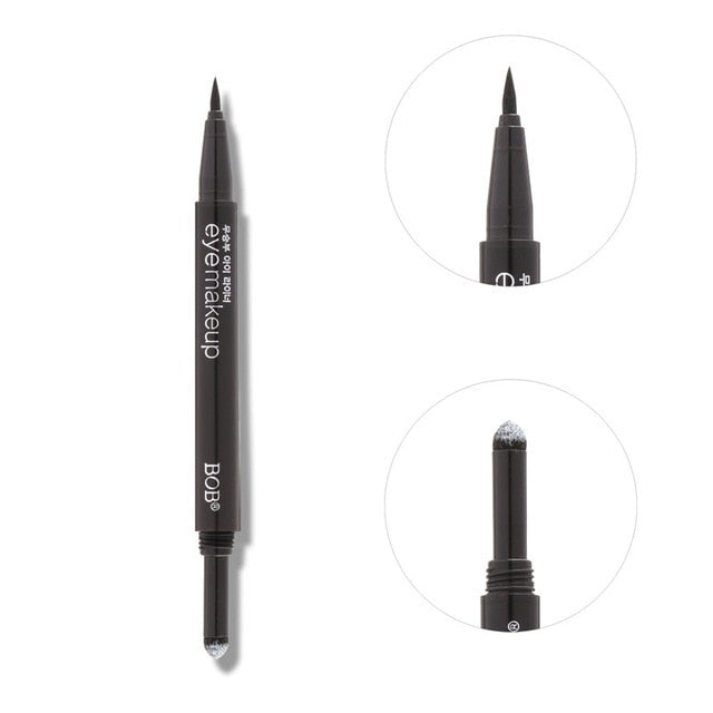 BOB 2 in 1 Waterproof Eye Shadow Powder Eye Liner Pen Shimmer Eye Shadow & Liner Combination Long Lasting Eyes Makeup Cosmetic